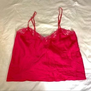 August Silk Hot Pink Slip Baby Cami Tank